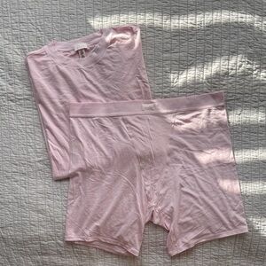 Skims Cherry Blossom Boyfriend Set